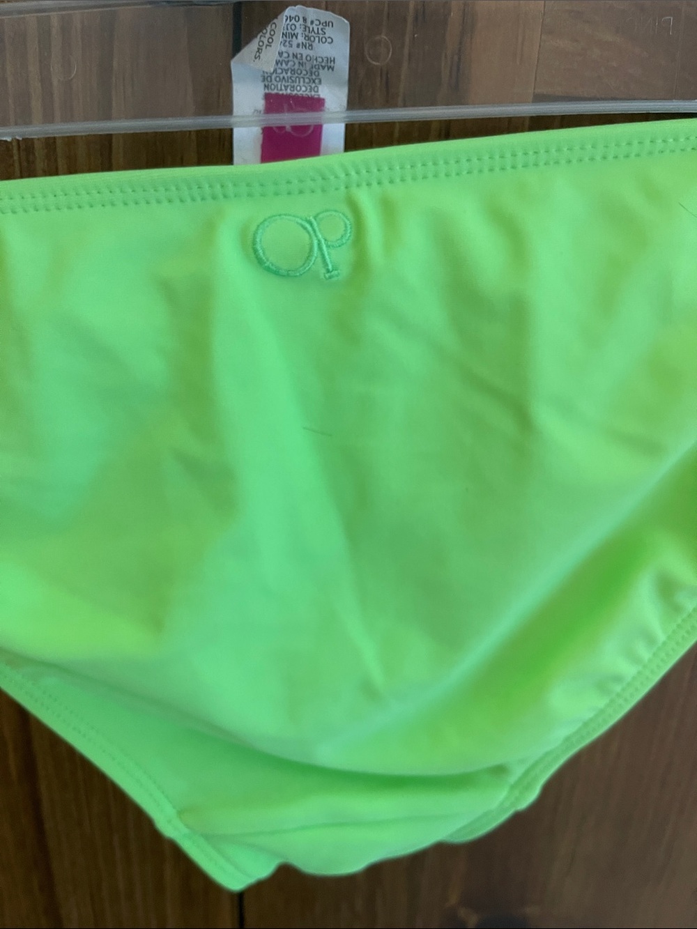 OP Neon Green Women's Side-Tie Bikini Bottoms - Picture 5 of 5